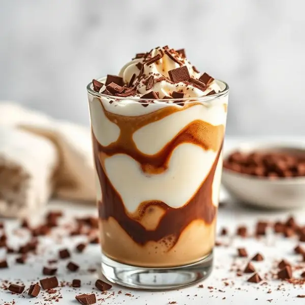 Mocha cremoso com chocolate